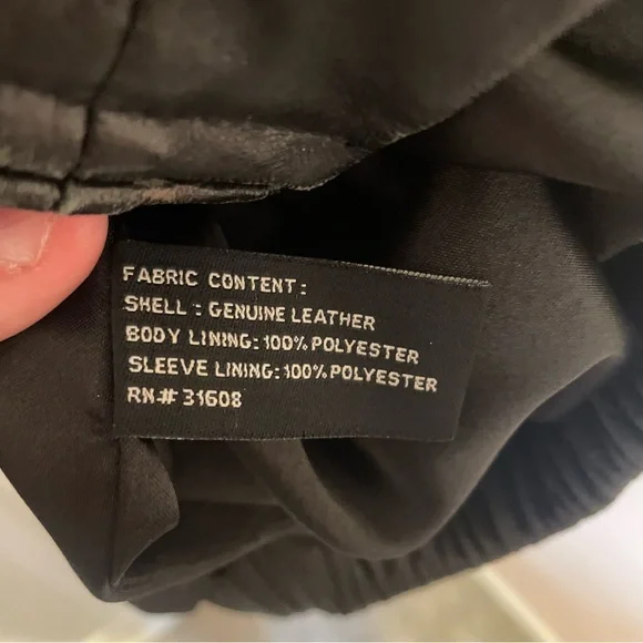 Men’s Genuine Leather Black Bomber Jacket - Picture 8 of 11